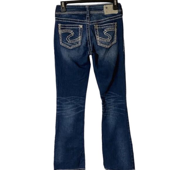 Silver Women's Jeans Size 26 Suki Bootcut Casual Denim Distressed Embroidered - Picture 2 of 5